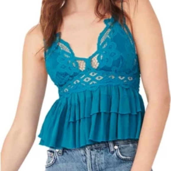 🎉Host Pick🎉 NWT Free People Adella Cami in Teal - Picture 6 of 10